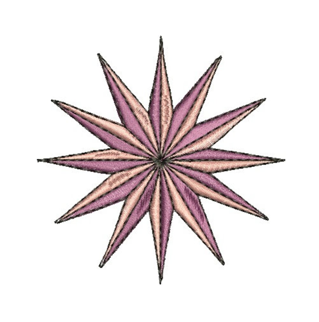 Star Embroidery Designs Star Embroidery, Machine Embroidery Pattern Star Embroidery Design File