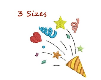 Birthday Confetti - Machine Embroidery Design - Happy Birthday Confetti Embroidery Pattern - Birthday Decoration Embroidery Design - Wedding