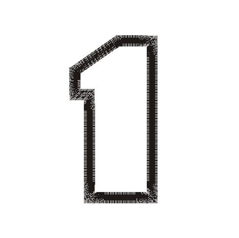 Applique Numbers Machine Embroidery Design, 1 Numbers Applique Pattern