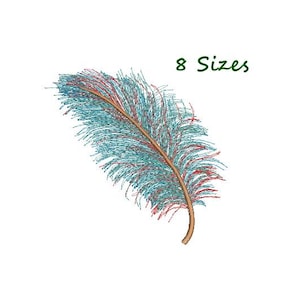 Feather embroidery designs - 8 sizes - Feather embroidery design machine embroidery pattern - Purple Feather embroidery file