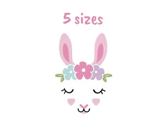 Lama Face Embroidery Design, 5 sizes, Instant Download, Lama Embroidery