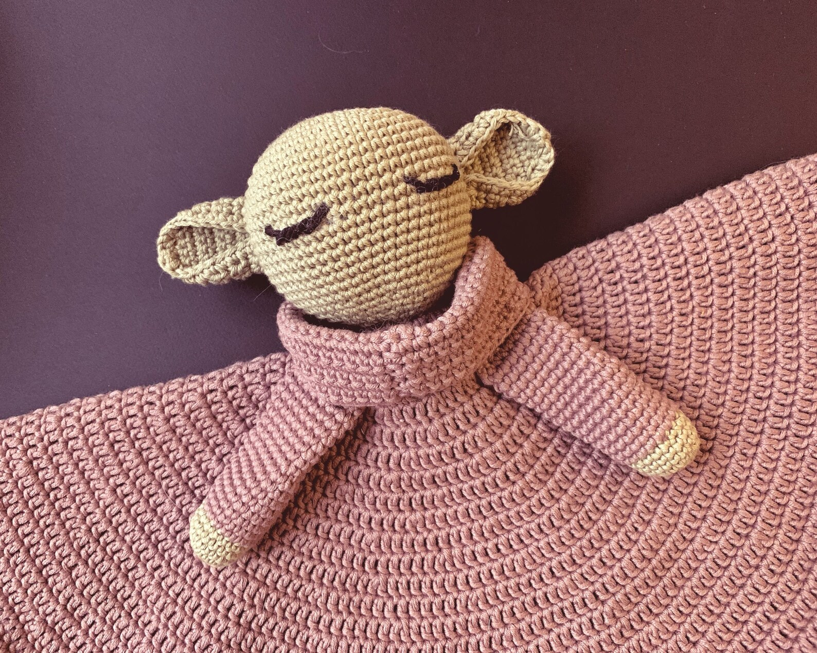 Baby Yoda Inspired Lovey Crochet Pattern Security Blanket Etsy