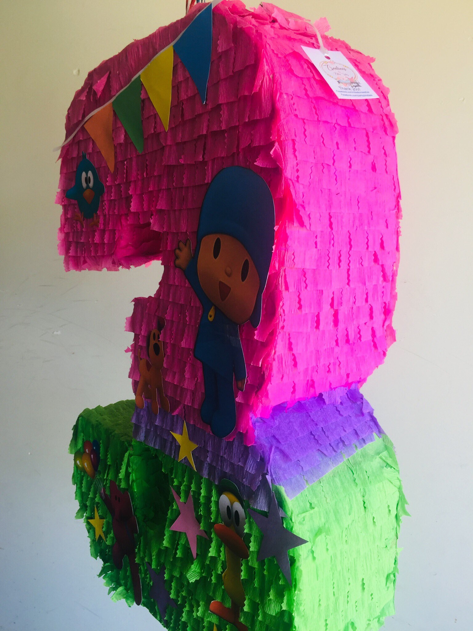 Piñata pocoyo number 3 pocoyo party pocoyo decoration Etsy