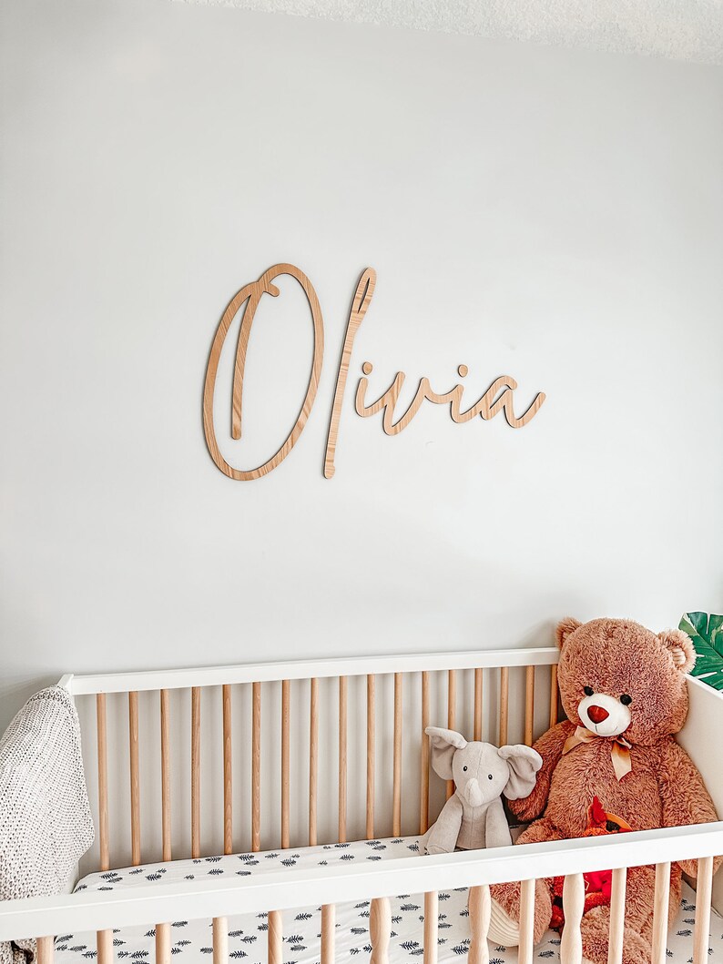 Personalized Wooden Name Sign for Nursery Custom Nursery Decor Wall ...
