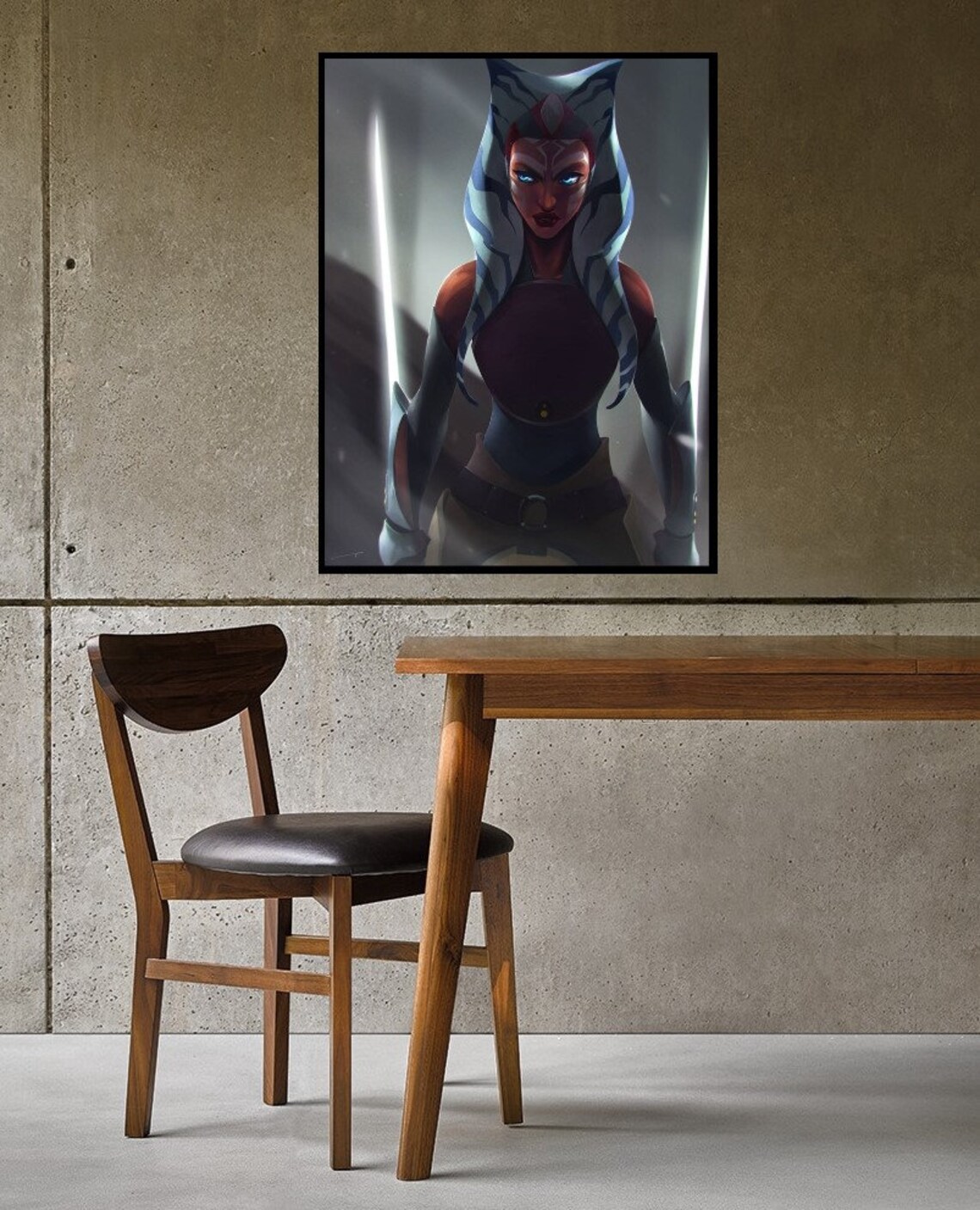 Ahsoka Star Wars Fan Art Oil Painting on Canvas 100% | Etsy