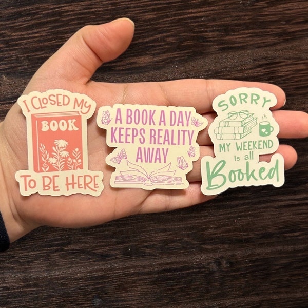 Relatable Bookish Stickers | Waterproof| Perfect for journals, planners, calendars, notebooks, laptop, kindles | Cute and Funny stickers