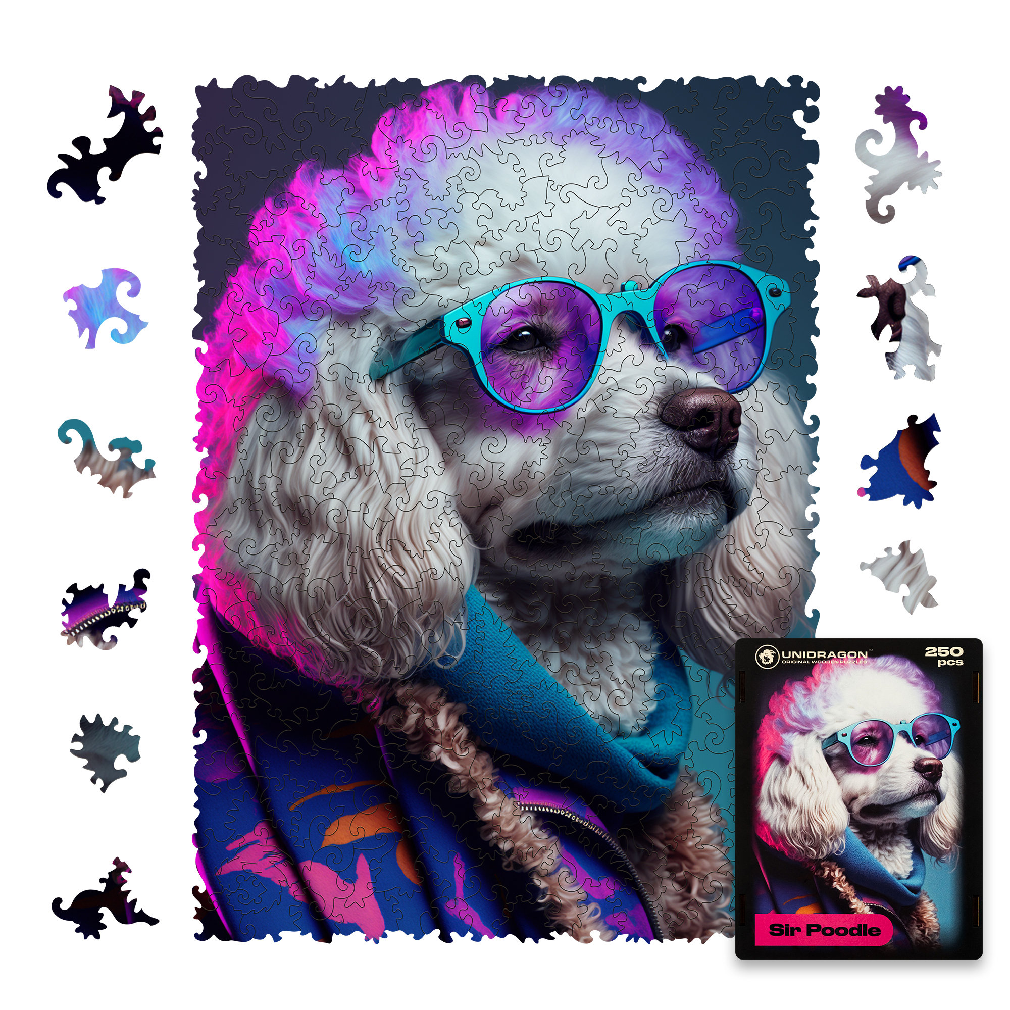 Wooden Jigsaw Puzzles For Adults UNIDRAGON Sir Poodle Wooden Jigsaw ...