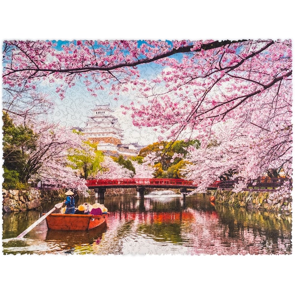 WOOSAIC Nature Wooden Puzzle | Sakura |  Wooden Jigsaw Puzzle for Adults and Kids | Royal Size