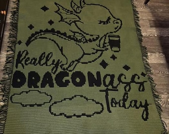 Really Dragon Ass Crochet Blanket Pattern (Reversible Mosaic & Standard Mosaic Overlay)