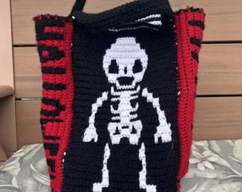 Small Skeleton Trick or Treat Bag (Mosaic)