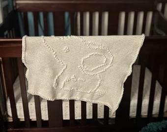 Elephant Baby Receiving Blanket Pattern
