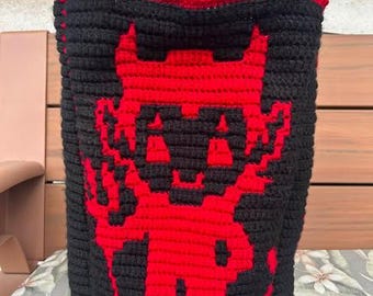 Medium Devil Trick or Treat Bag (Mosaic)