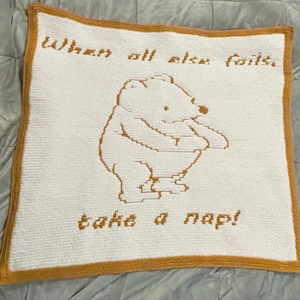 Pooh Nap Time Blanket Reversible Mosaic Crochet Pattern