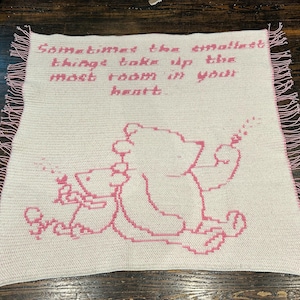 Pooh & Piglet Reversible Mosaic Crochet Baby Blanket Pattern