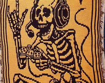 Tarot Gamer Crochet Blanket Pattern (Reversible Mosaic, Mosaic Overlay, and Intarsia)