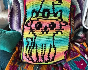 Large Cat Trick or Treat Bag (Mosaic)