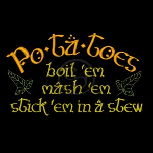 Middle Earth 10 Potatoes Design
