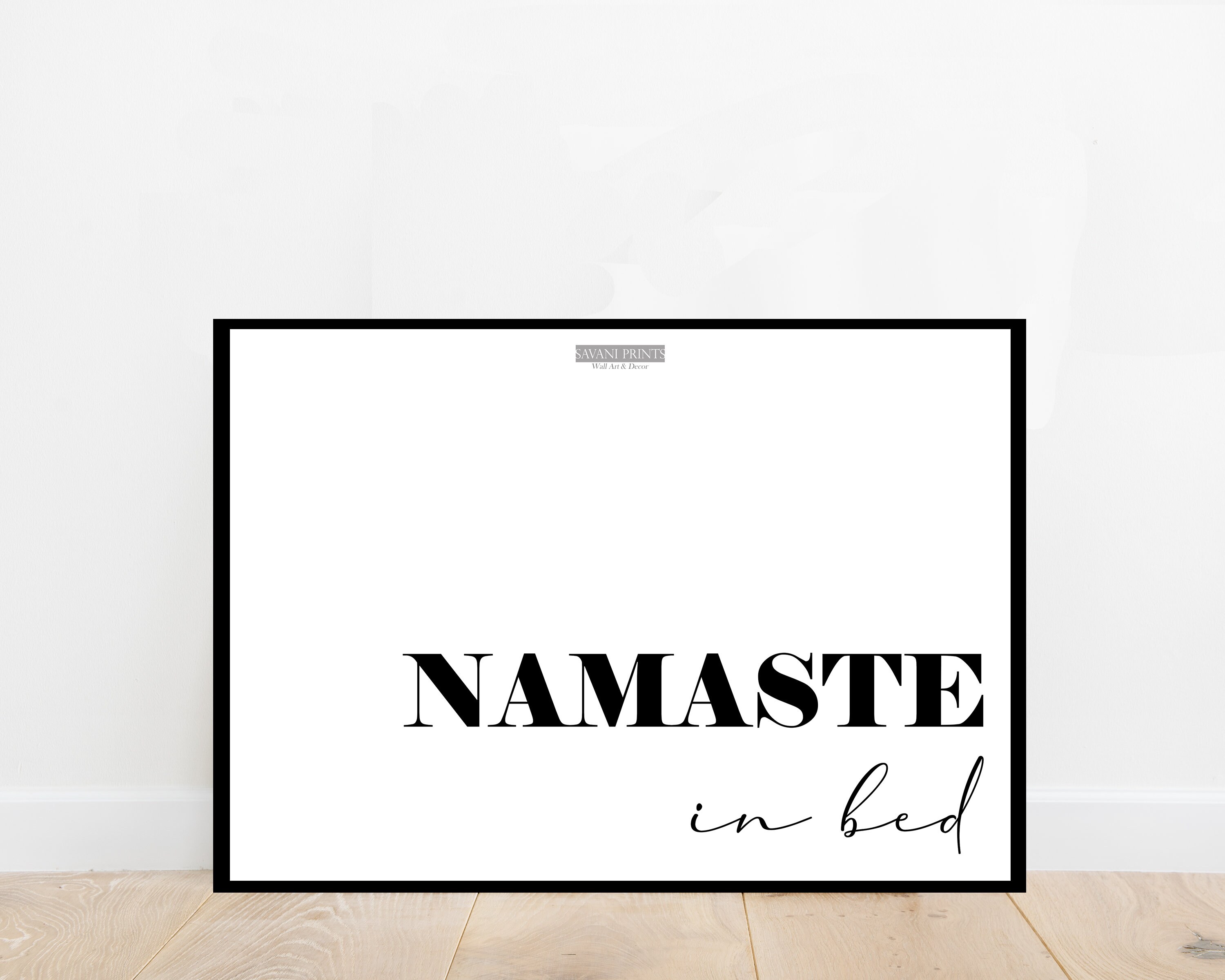 Namaste in Bed Print // Wall Art | Etsy