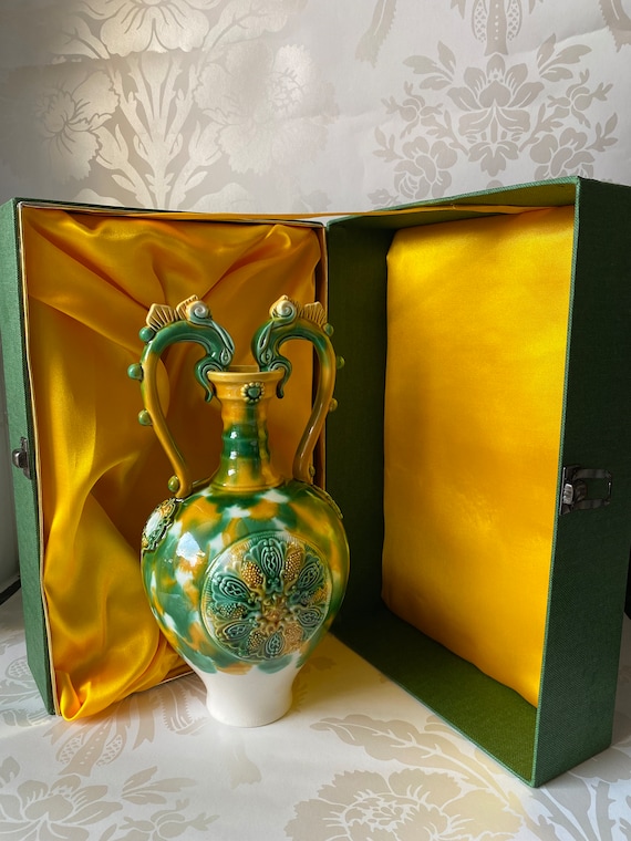 唐三彩色の花瓶 壺 龍顔 骨董 【公式通販】