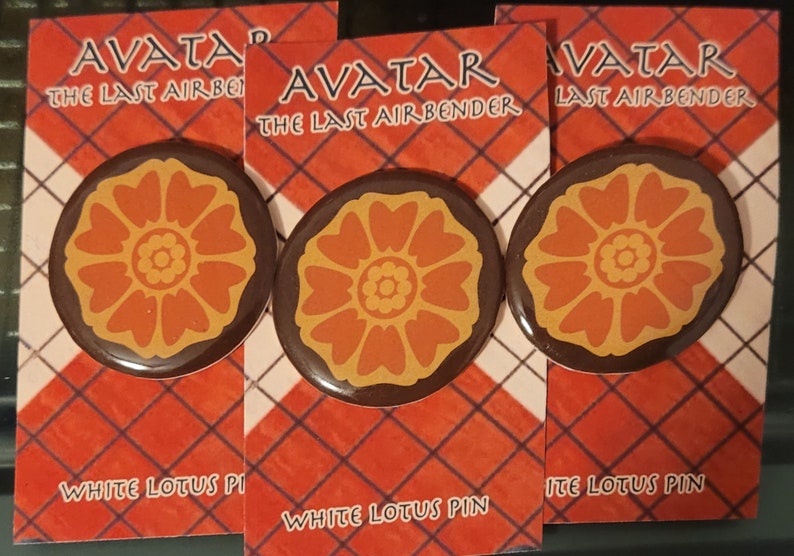 Avatar The Last Airbender White Lotus Tile Pin Etsy