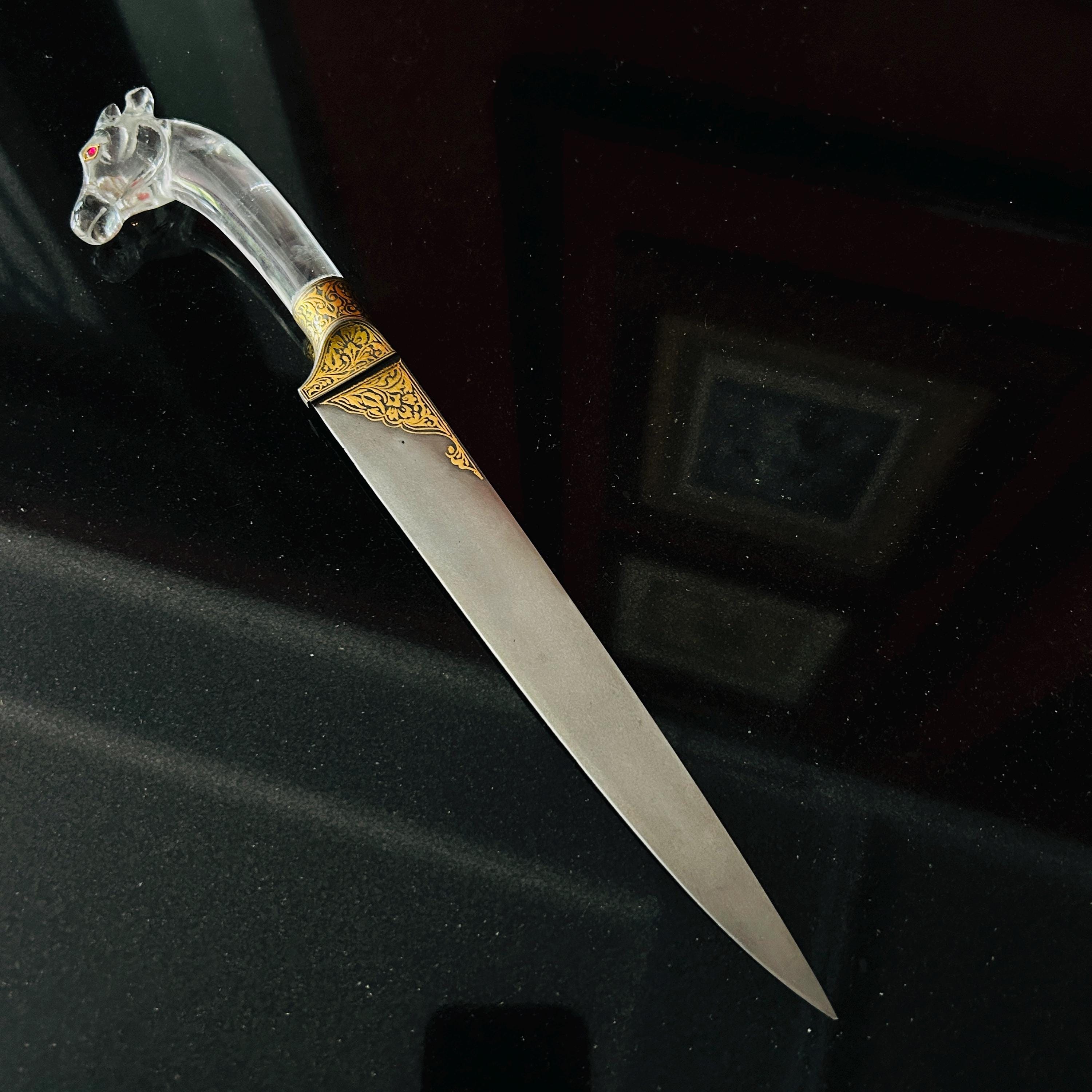 Mughal Rajput Original Vintage Peshkabz Knife With Wootz Blade