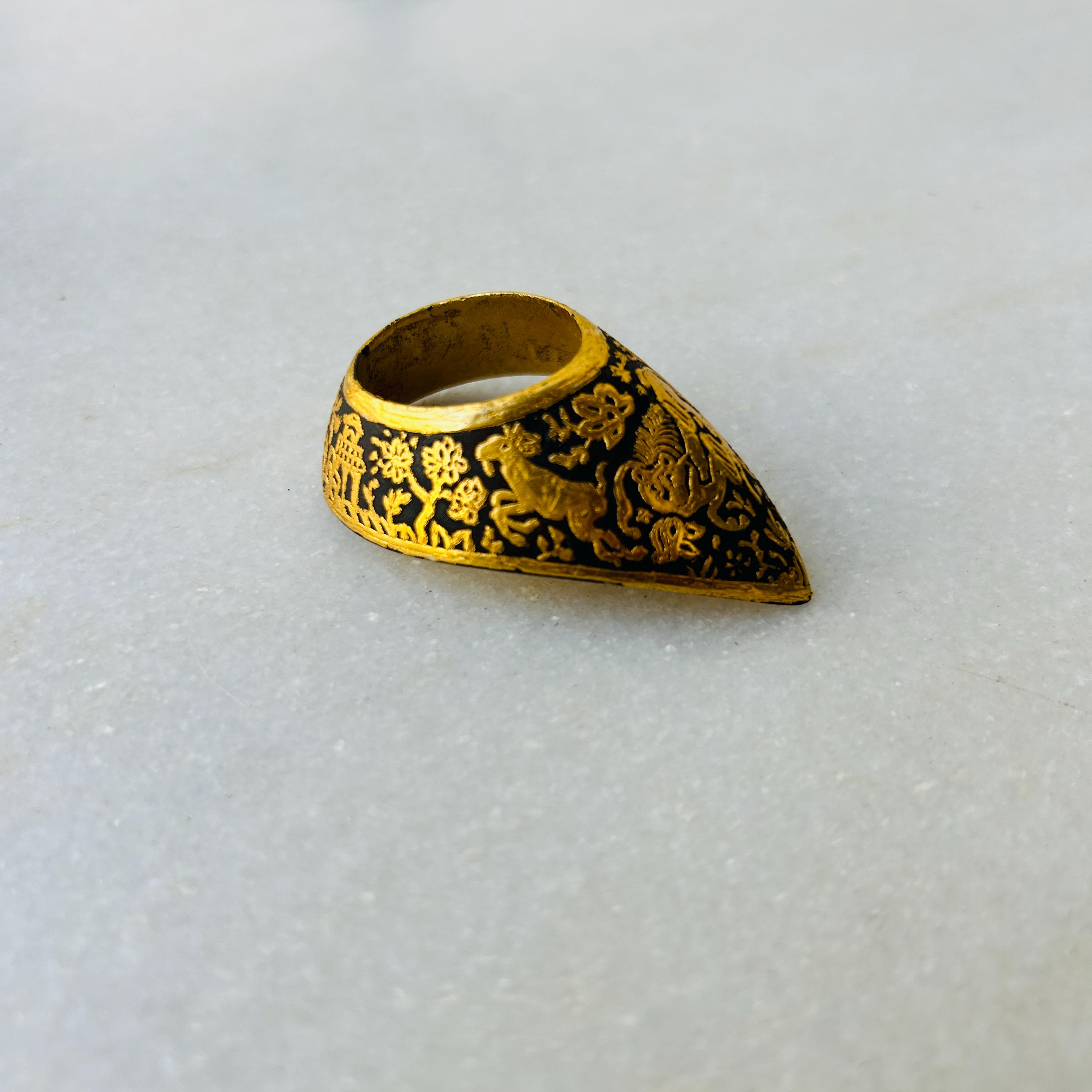 Vintage Original Ottoman Mughal Islamic Gold Tombak Gold Koftgari