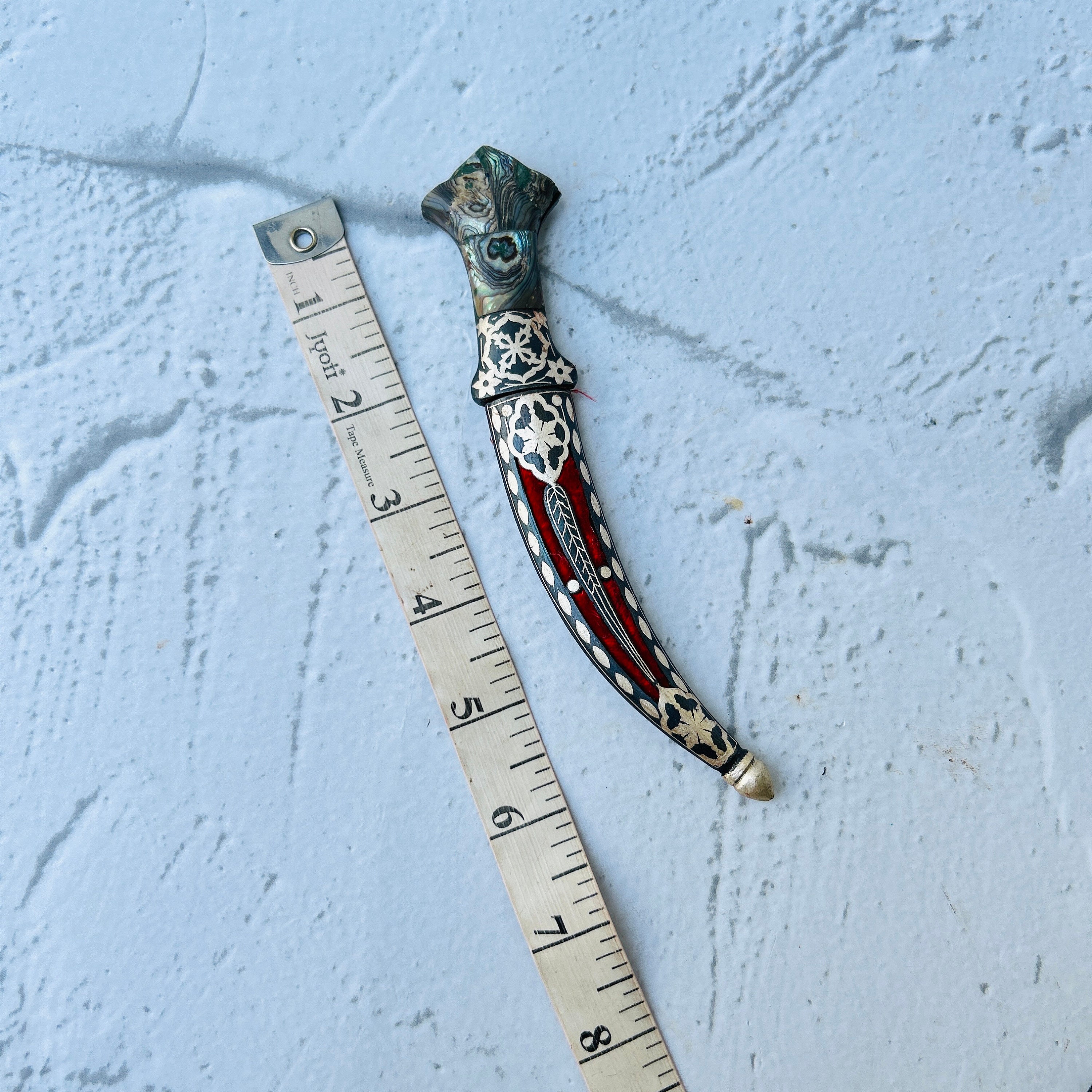 Couteau lame poignard moghol Damas Koftgari incrustation Couteau lame poignard moghol Damas Koftgari incrustation