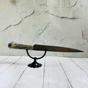 Indian assorted Indo-Persian peshkabz/knife/chura with mother of pearl hand grip and wootz blade