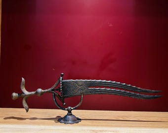 Daga/khanjar/cuchillo chilanum vintage del siglo XVIII del sur de la India