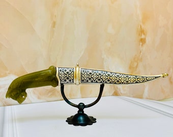 オスマントルコ帝国　シルクロード　ダガーナイフ　短剣　武器　骨董　アンティーク 19世紀 オスマントルコ帝国 ダガーナイフ 儀礼短刀 刀 イスラム教 武具