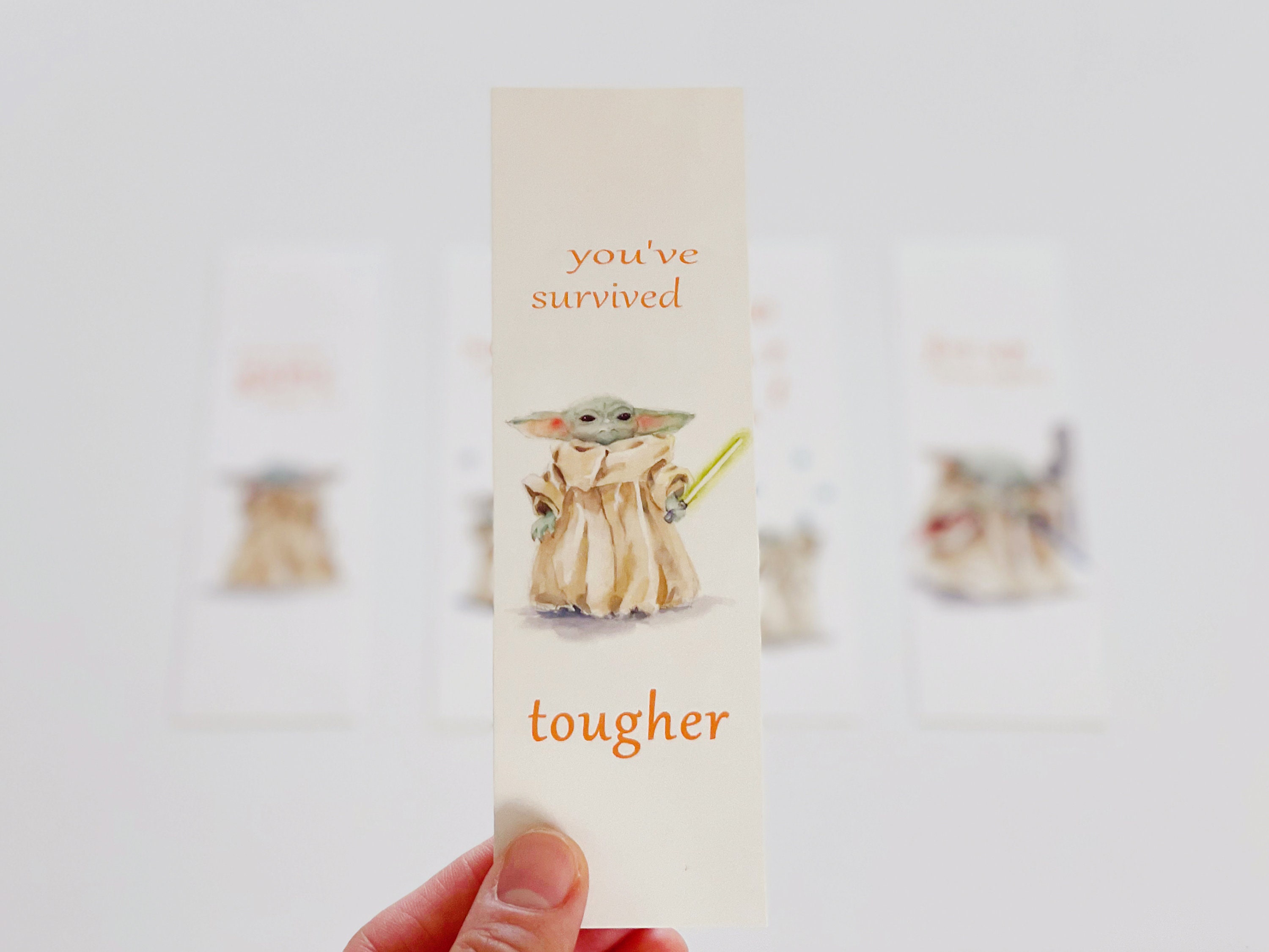 Baby Yoda Bookmarks Double Sided Set of 5 Gifts for Etsy