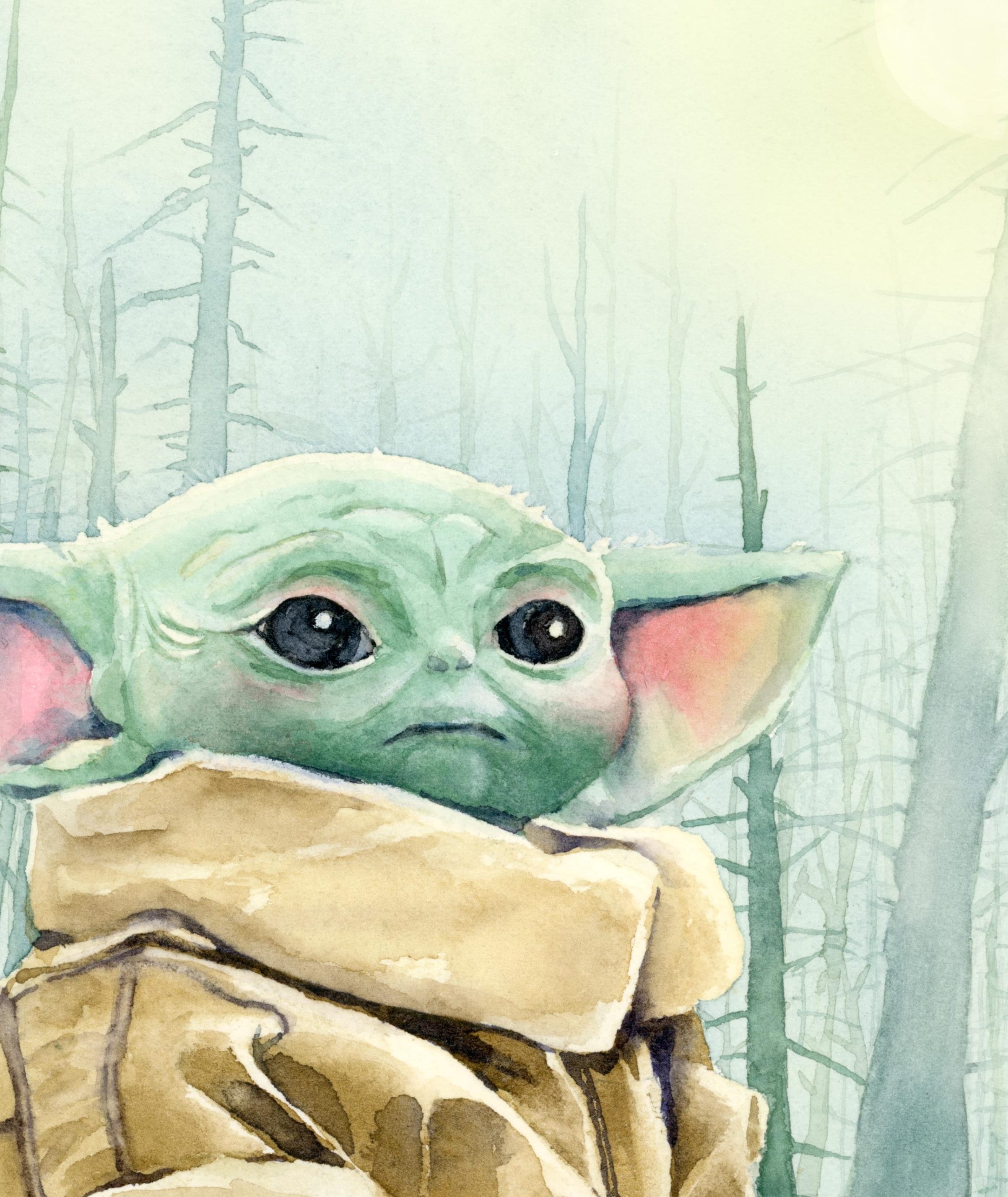 Grogu, baby Yoda fan art – Veronica Winters Painting