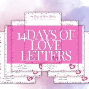 14 días de cartas de amor Papelería / Esposas de prisión / Relaciones a larga distancia / Correo postal / Impresiones digitales / San Valentín / Relaciones