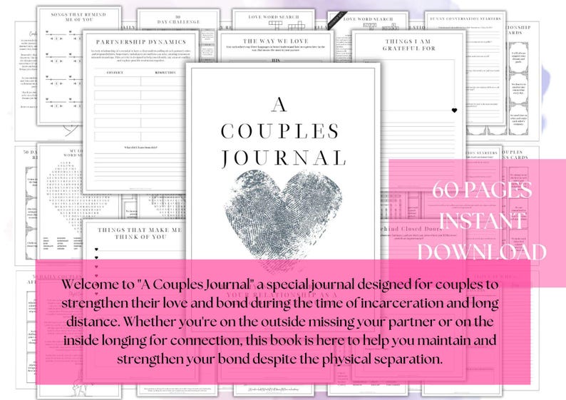 Couples Connection Bundle: Journal, Workbook & Stationery (digital Download) - Etsy
