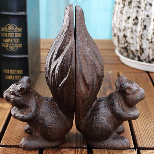 thumbnail image 2 of Midwest Craft House Rustic Cast Iron Bookends - Book Shaped Decor For Farmhouse Office 2 of 5