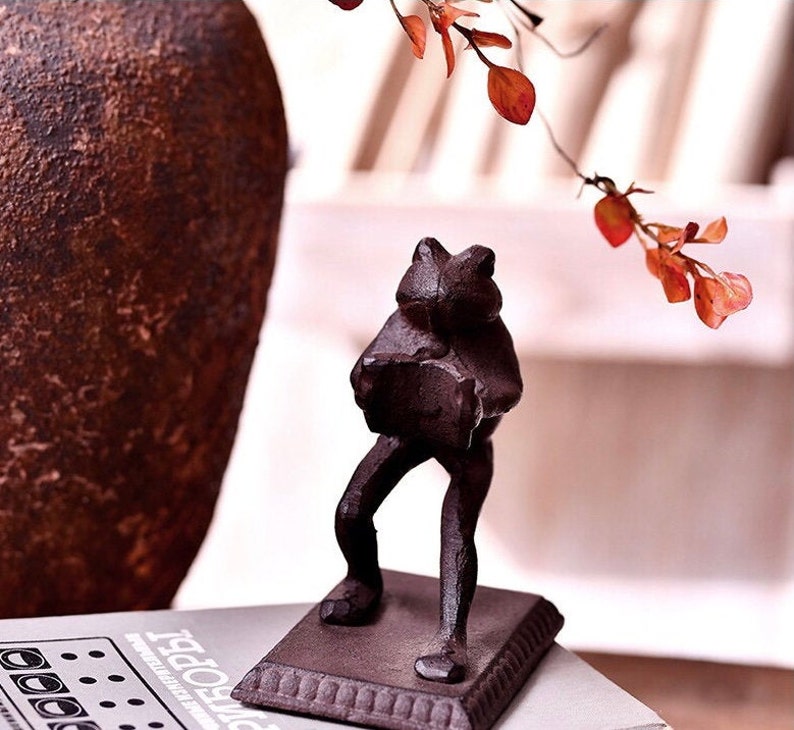 Frog Cast Iron Bookend Animal Vintage Antique Style Bookends Etsy