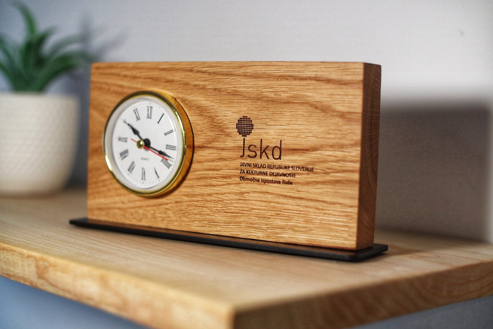 Desk Clock/office Clock/desk Accessories/unique Wooden Clock Etsy