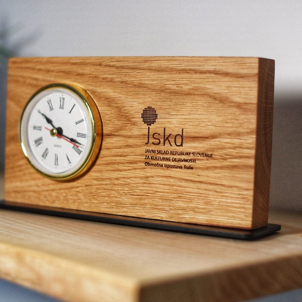 Wooden Desk Clock Etsy UK