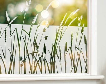 Window film grasses, privacy film, frosted glass film, sandblast look, glass stickers, privacy protection, decorative film, glass door, individual sizes