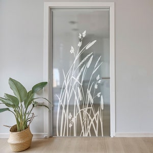 Sticker/Sticker Grasses Stalks Window Film Door Film Glass Decor Glass Door Glass Tattoo for Door Window Shop Window, Individual Sizes, a_011