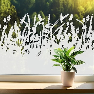 Window film grasses, privacy film, frosted glass film, sandblasted look, glass sticker, privacy protection, decorative film, individual sizes, f039