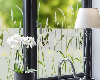 Window film grasses, privacy film, frosted glass film, sandblasted look, glass sticker, privacy protection, decorative film, individual sizes, f012