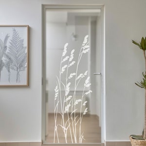 Sticker/Sticker Grasses Stalks Window Film Door Film Glass Decor Glass Door Glass Tattoo for Door Window Shop Window, Individual Sizes, a_005