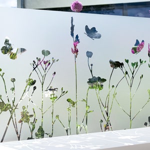Window film grasses, privacy film, frosted glass film, sandblasted look, glass sticker, privacy protection, decorative film, individual sizes, f027