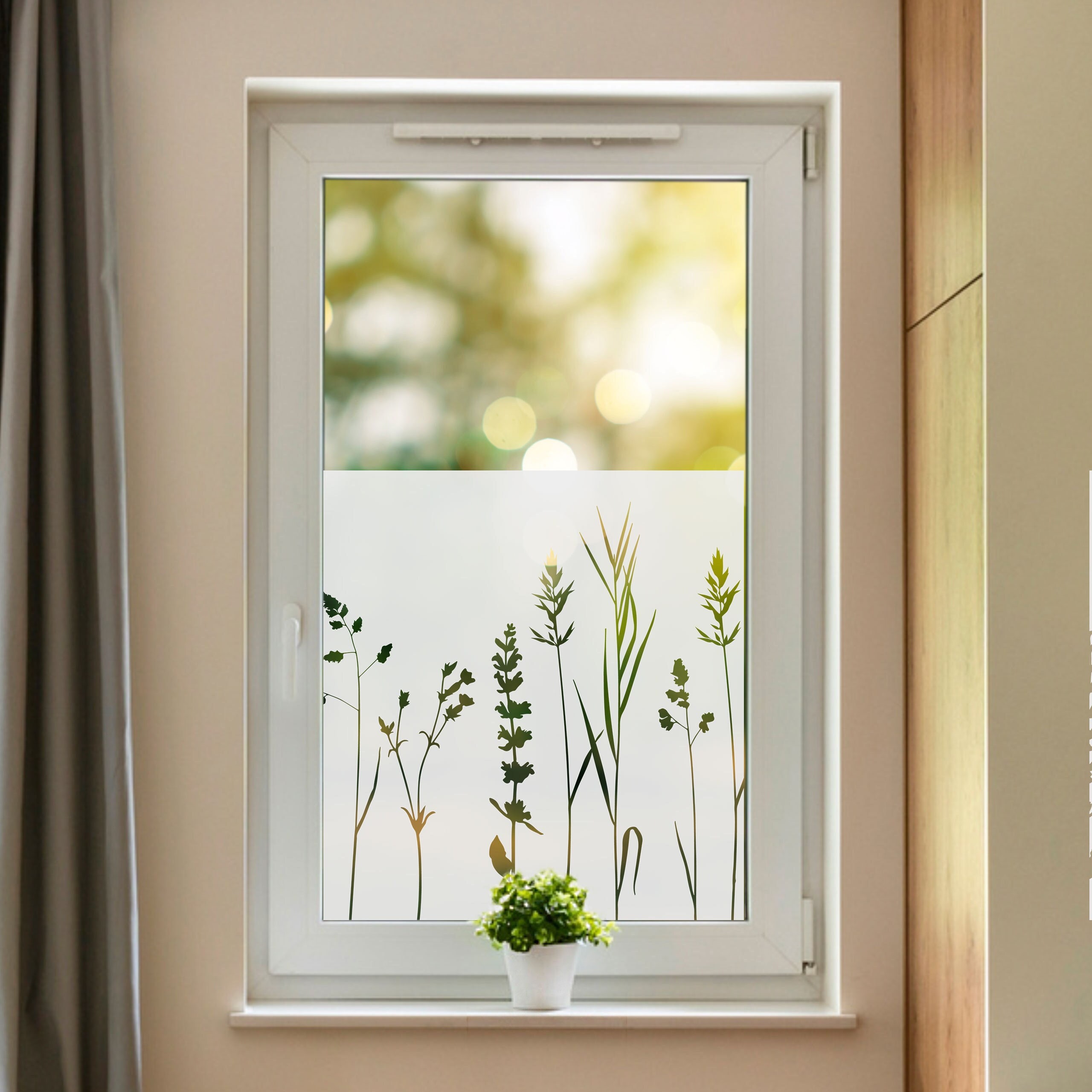 Kaufe Sichtschutzfolie für Fenster, nicht klebende statische dekorative  Fensterfolie, dekorative Aufkleber für Badezimmertüren, UV-blockierende  Wärmeregulierungsabdeckungen für Zuhause