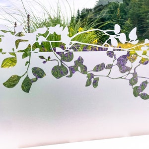 Window film motif &quot;Branch&quot;, privacy film, frosted glass film, sandblasted look, glass sticker, privacy protection, glass decorative film, glass door f_029