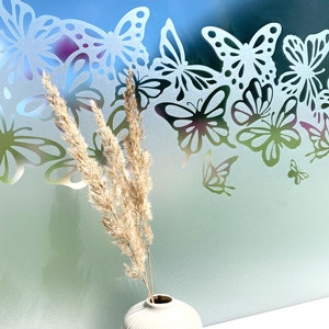 Window film, butterflies, privacy film, frosted glass film, sandblasted look, glass sticker, privacy protection, decorative film, f043
