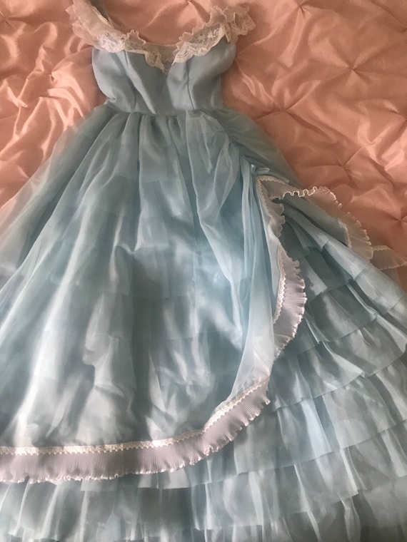 Blue Formal Gown - Tulle Skirt