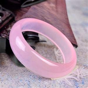 Natural!!!! Pink Jade Bangle For Women|Real Pink Jadeite Lucky Jade Bangle Bracelet|Rose Pink Healing Gemstone Crystal Bangle|Gift For Her