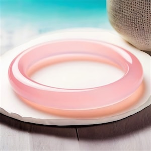 Natural!!!! Pink Jade Bangle For Women|Rose Quartz Jadeite Lucky Jade Bangle Bracelet|Rose Pink Healing Gemstone Crystal Bangle|Gift For Her